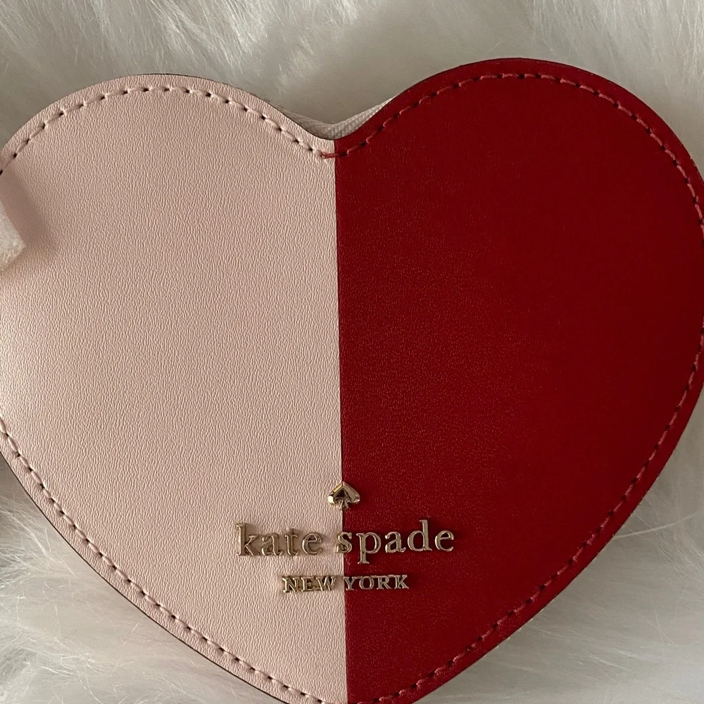 Kate Spade love shack heart coin purse/ key chain NWT